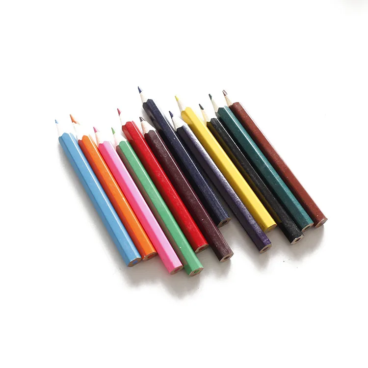 12 color paper tube mini colour pencil set with sharpener