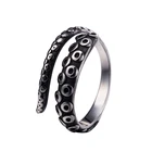 Titanium Rings Good Quality Promotional Fashion Unisex Stainless Steel Octopus Titanium Rings