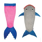 Logo Customization Sleeping Bag Sleeping Bag Wholesale Mermaid Shark Tail Plush Blanket Sleeping Bag