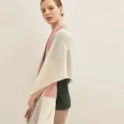 Pure cashmere thick warm knitted square shawls for women ladies in spring autumn