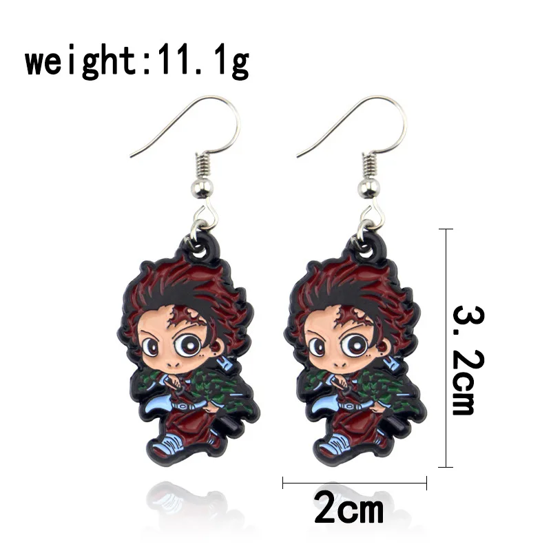 Fashion Cute Anime Demon Slayer Kimetsu No Yaiba Figure Drop Earrings