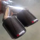 Exhaust Stainless Steel Dual Car Exhaust Muffler Tail Pipe For Akrapovic Carbon Fiber Exhaust Tip