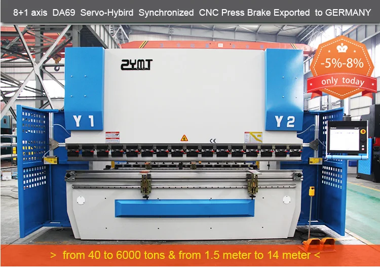 Zymt 160t 3200 Da66t Aluminum Iron Plate Hydraulic Press Brake For