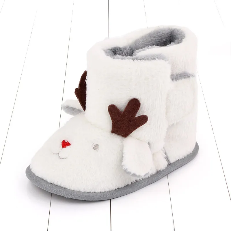 wholesale solid cartoon design boots with warm soft soled baby walking boots details