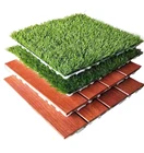Grass Best Selling Customized Size Outdoor Artificial Grass Rubber Decking Floor Tiles