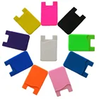 3m sticker smart wallet silicone mobile phone case card holder