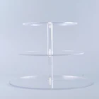 China acrylic plastic transparent CAKE STAND 3tier round manufacturer dimsum display party and event cake stand