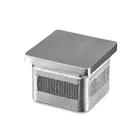 Square flat stainless steel tube end caps