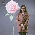 ASS002 new design oversize pink silk artificial rose flower for wedding flower decoration