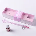 Fashion Design Promotional Custom Beautiful Calligraphy Gift Set Colorful Crystal Glass Ink Dip Pen