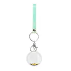 Decoration Beauty Glitter Aqua Liquid Round Shape Keychain