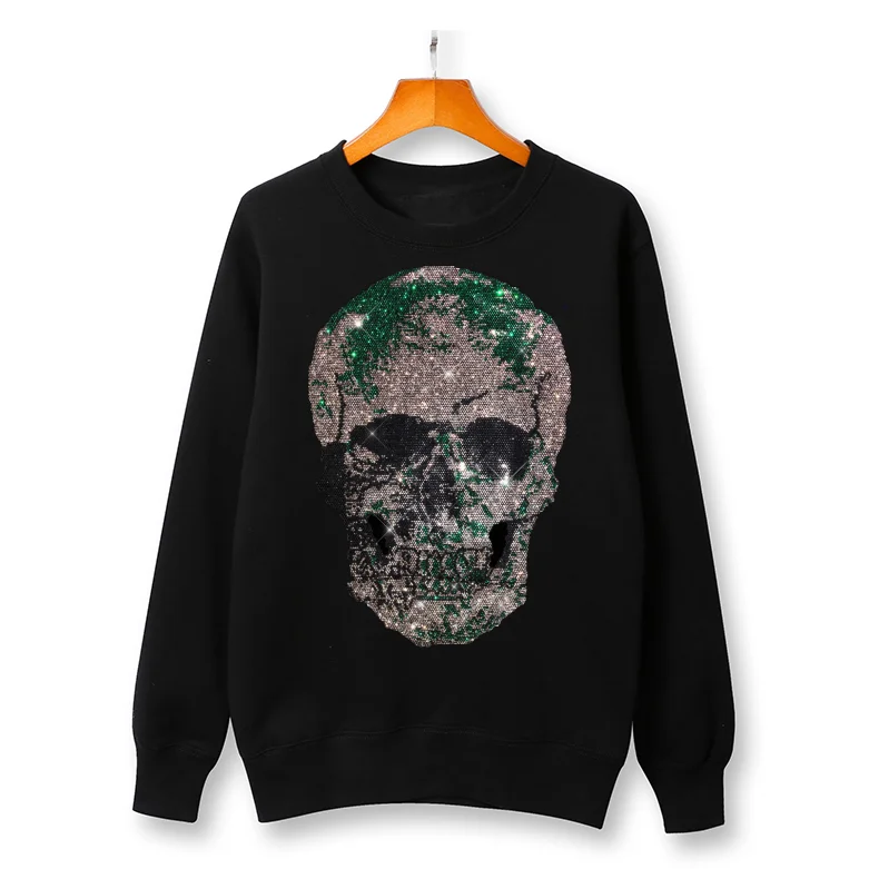 Free sample Tiger rhinestone iron on heat transfer logo custom for clothes