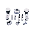 WSD-S004 Stainless steel sanding/Brushed hardware accessories Frameless shower Safety sliding door parts