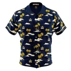 Heat transfer printing custom mens cotton hawaii shirt