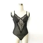 Casual Lace Sexy Suspenders Black Women Bodysuit Ladies