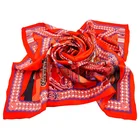 100% Handmade Screen Print Manufacturing 90 90 Square Twill Ladies Silk Scarves
