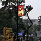 Led China Full Colour Hd P4 WIFI 4G 5G Outdoor Street Advertising Lighting Pole Led Screen