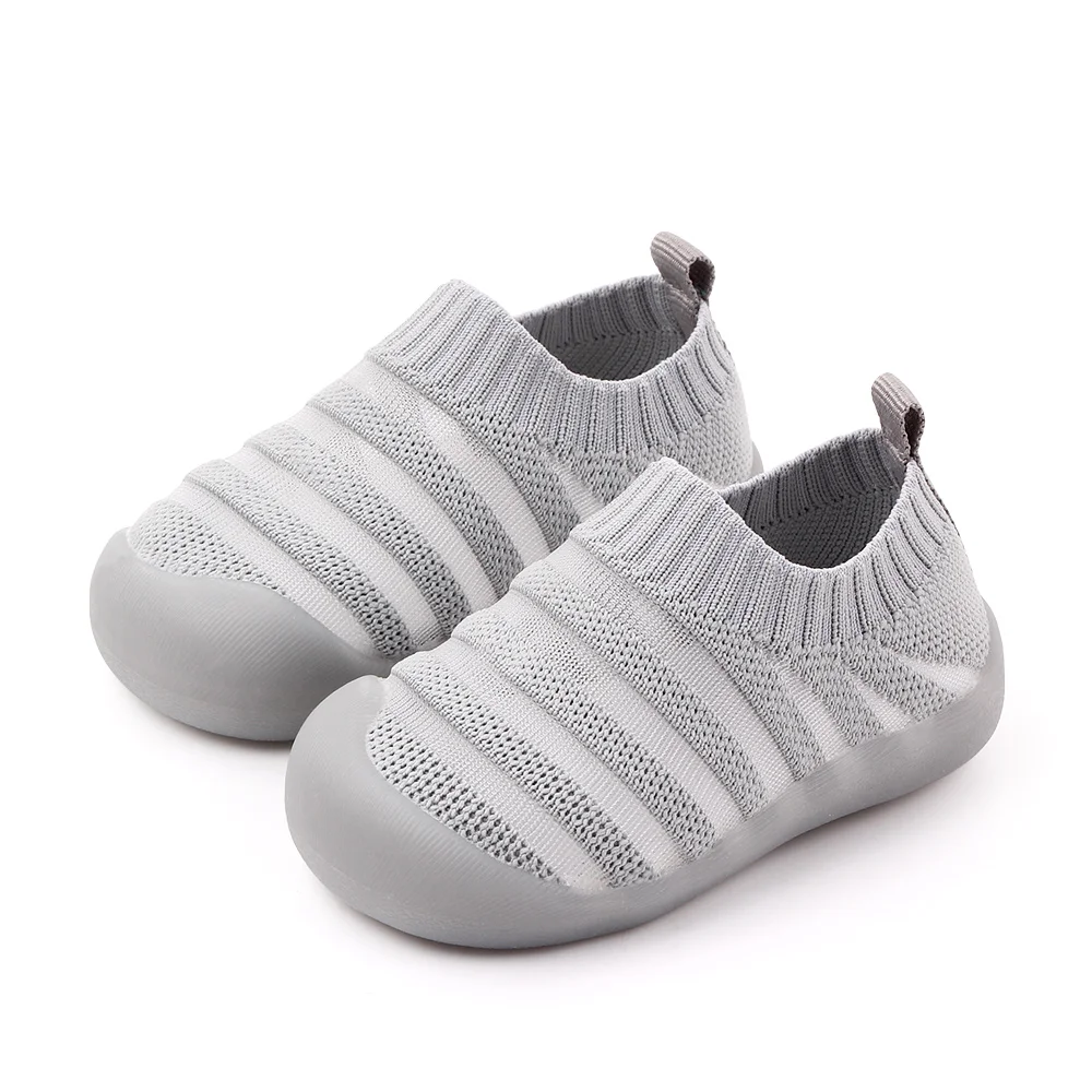 High Quality Baby Shoes Sole Newborn Shoes Design Rubber in Summer Knitting Boy Girl Kids Children EVA Sock OEM Solid Mesh D2448 details
