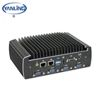 Cheapest x86 computer 2 ethernet industrial desktop pc core i5 5200u processor for windows 7