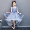 2019 Fashion Retail Beauty Appliques Petal Princess Evening Prom Gown Long Dress With Embroidery Cute Flower Girls Dress