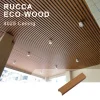 Rucca Hot Sale Manufacturer Eco-Friendly Wood Plastic Composite Ceiling Tiles for modern kitchen design 40*25mm