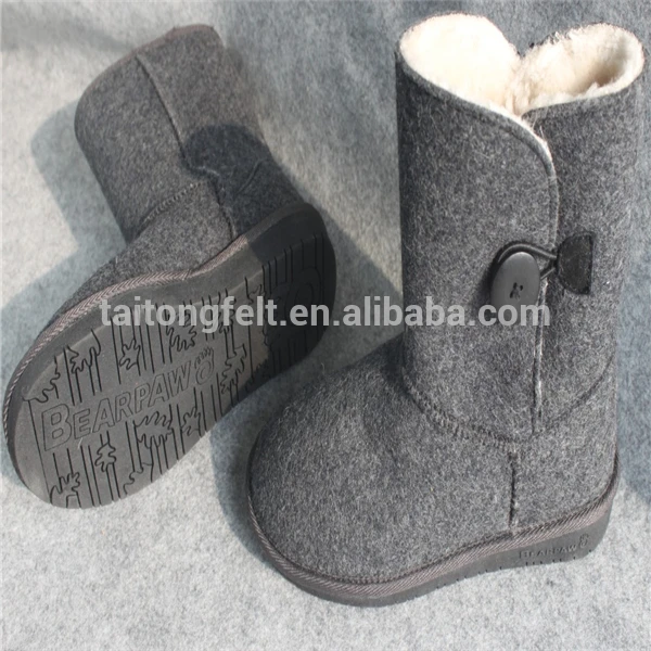 russia winter warm felted wool boots