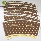 Custom printed PE coated paper cup fan for Beverages cup