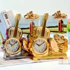 Wholesale 5 Inches Kids Guitar Cello Shaped Clock Gold Plastic Photo Picture Frame