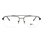 92145 New Double Bridge Glasses Metal Optical Frame Half Rimless Eyeglasses Occhiali