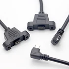 OEM Factory Screw Micro USB Panel Mount Extender Cable