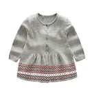 Dress Kids Girl Latest Sweater Latest Jacquard Knitting Dress Kids Winter New Design Baby Girls Sweater