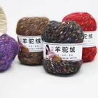 Coloured blended alpaca wool hand knitting yarn price for crochet