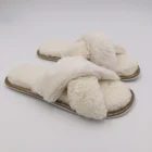 New style popular cross Women lady home indoor use Slipper Lady Flat Bedroom Shoes