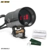 EPMAN 37mm-Compact Micro Digital Smoked Lens Volt Battery Gauge Black For Honda Civic Jdm 2004-2005 EP37BKVOLT