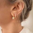 Hoop Hoop Earrings Hoop 925 Silver Gold Vermeil Signet Emerald Charms Hoop Earring Women
