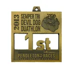 Cut Out Custom Shape Custom Size Zinc Gold/Silver Marathon Sports Medal