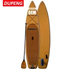 Popular Design 11ft Inflatable SUP Race Wood/bamboo Grain Surfboard Stand Up Paddle Board Inflatable