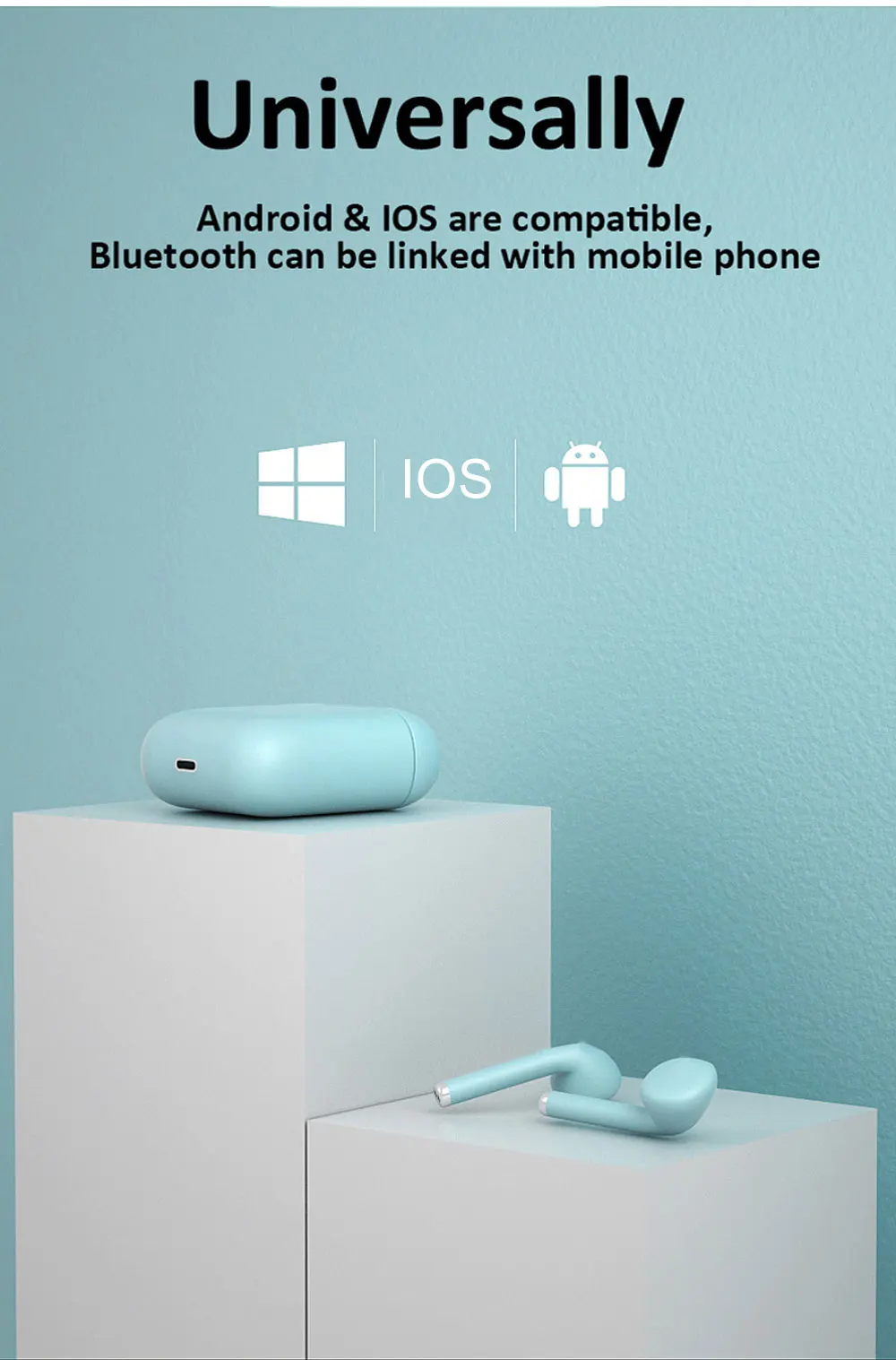 inpods 12 earphone Tws Wireless Bluetooth earbuds headset Sport Min Earbdus 5 Colors Can choose VS I10 I11 I12 TWS - ANKUX.COM