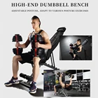 Dumbbell Equipment Valleymoon Dumbbell Sets Adjustable Weight Flat Dumbbell Bench Home Gym Equipment