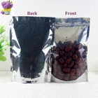 Custom Printed Plastic Packaging Aluminum Foil Silver Color Ziplock Stand Up Pouch Packaging Bag