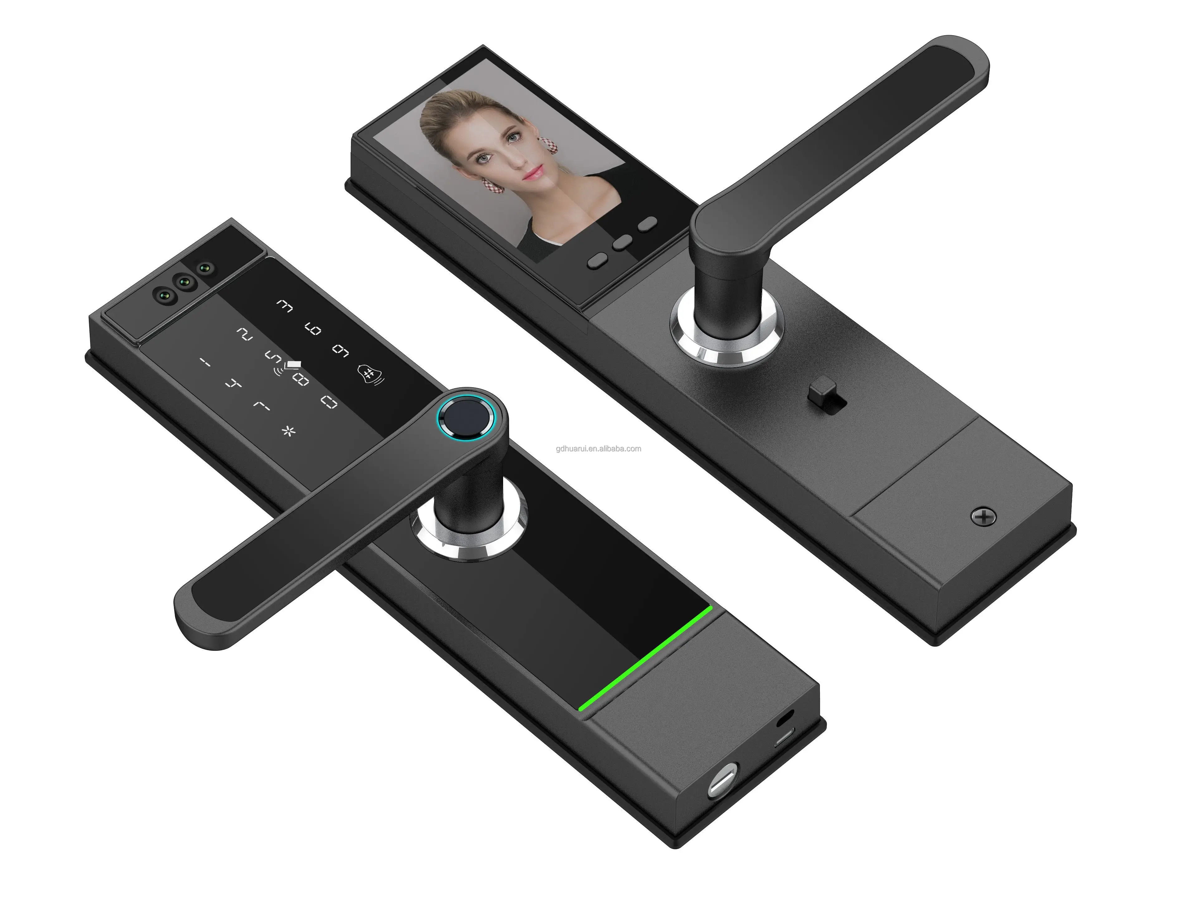 Hr Latest Face Recognition Tuya Wifi App Smar Fingerprint Door