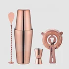 Factory Direct 750ml boston stainless steel barware copper bar set