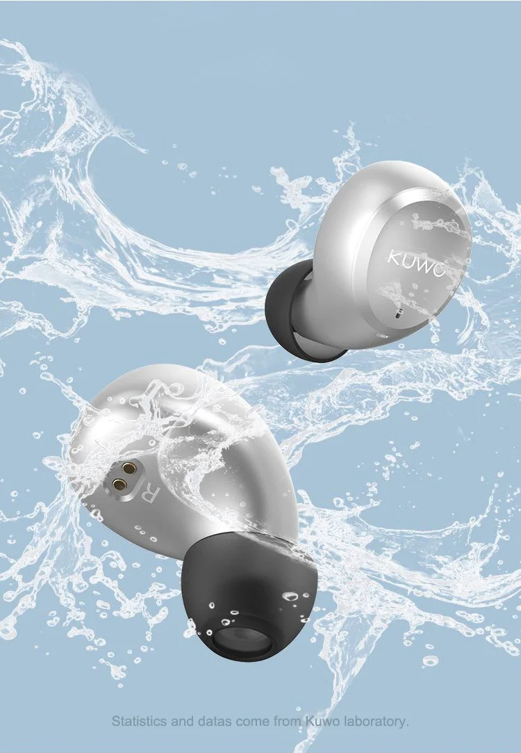 KUWO TWS Wireless Stereo Earphones Noise reduction with Bluetooth 5.0 Headset Fingerprint Touch Control Mic Earbuds - ANKUX.COM