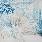 Terry Wholesale High Quality Customized Terry Microfiber Beach Towel Blanket With Tassel Fringe
