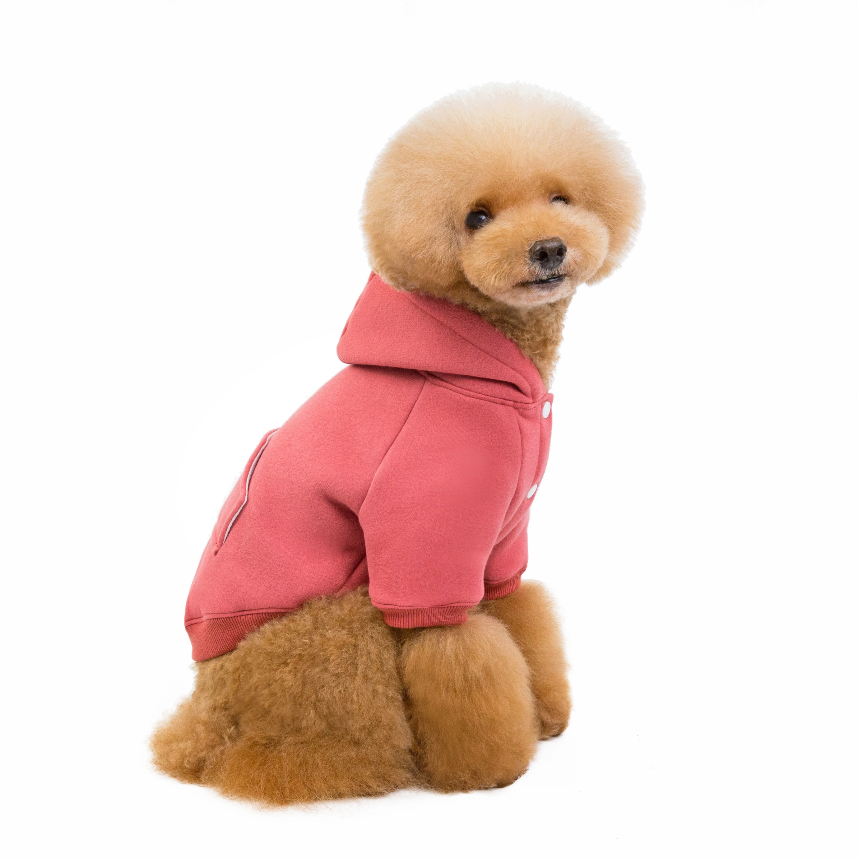 Winter New Pet Supplies Dog Sweater Fleece Cotton Pet Clothes Dog Hoodie Teddy Bulldog Solid Color Casual Dog Coats Wholesale