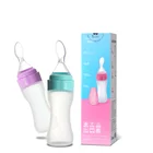 Silicone Feeding Bottle Spoon BPA Free Feeding Bottle Spoon Baby Feeding