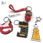 cute keychain with rubber/pvc/silicone toys customized 3D logo & size for kids & girls wholesale