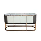 Mcontemporary Modern Design Marble Oval Dinning side Table Set Dining Room Furniture