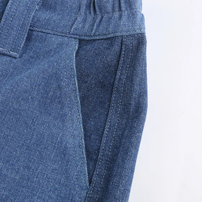 Factory Custom Womens Fashion Stitching Denim Jeans With Pockets Hip Hop Patchwork Straight Pants Jeans for Women