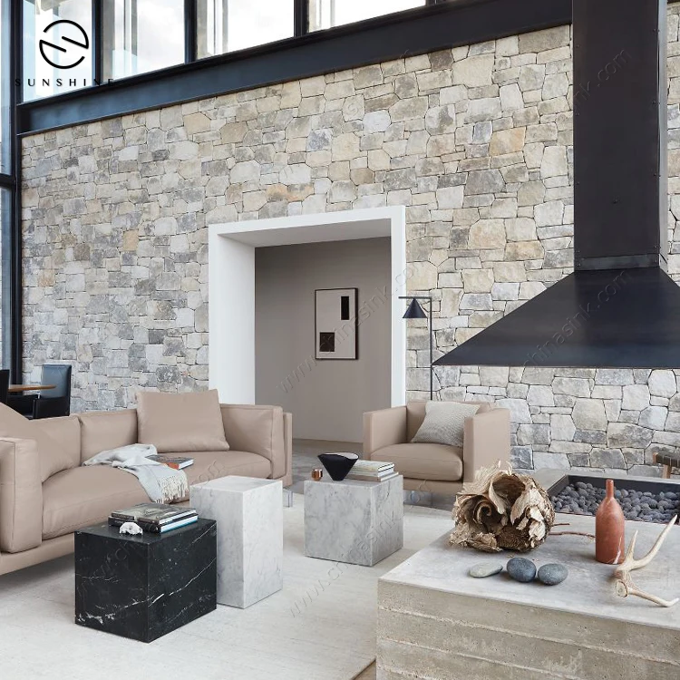 Modern Style Simple Design White Marble Plinth Custom Size Coffee Table